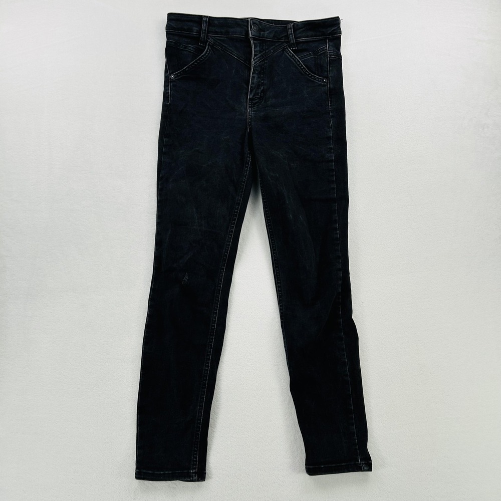 Free People We The Free Jeans Womens 29 Black Washed Skinny Stretch V Seam Denim